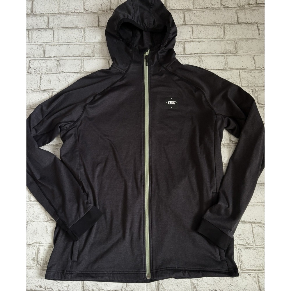 Picture Organic Shari FZ Tech Hoodie Men's Sweatshirt, Black, XL